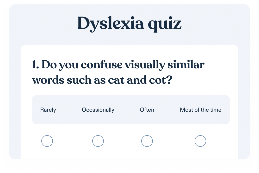 Dyslexia Quiz