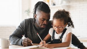Father and Daughter Home School