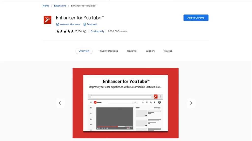 Enhancer For Youtube